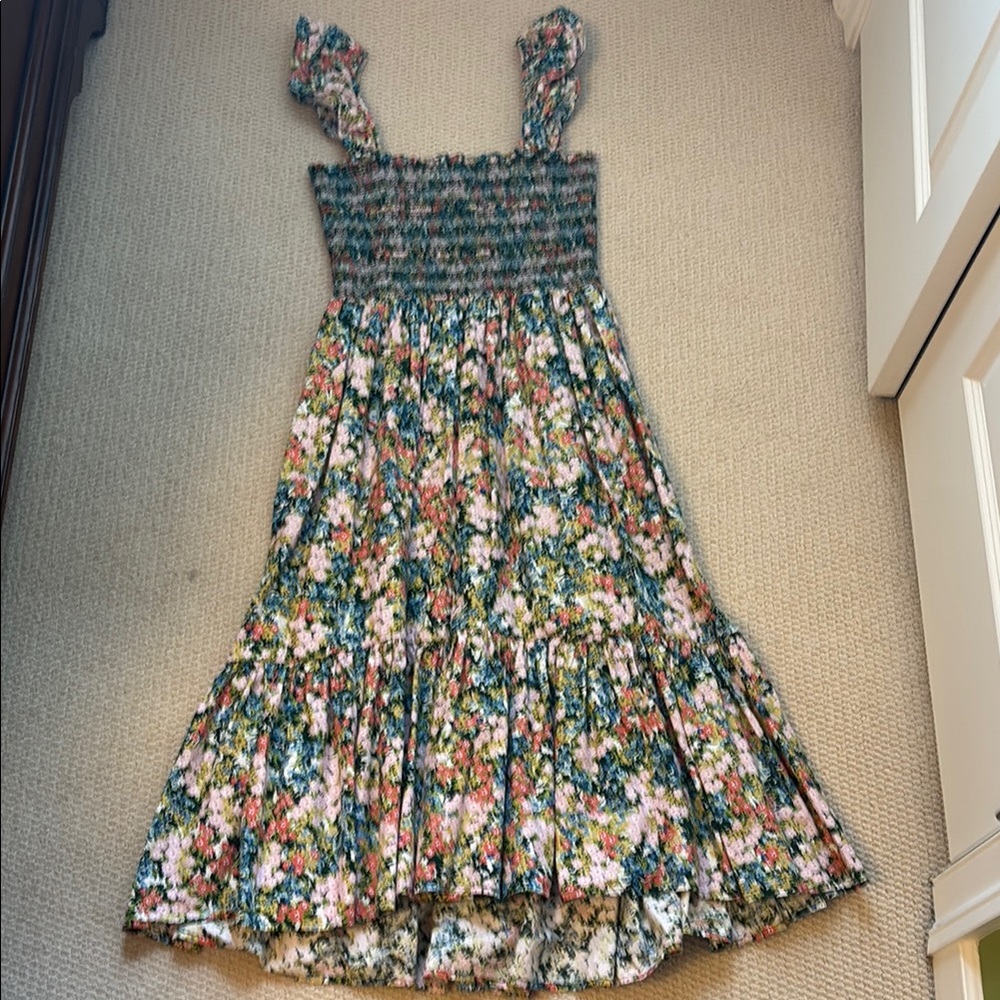 Cara Cara Blue and Orange Sleeveless Maxi Sundress